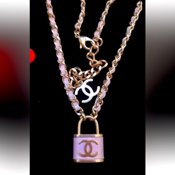 CHANEL Jewelry - Chanel Gold and lamb leather Chanel Padlock necklace TRADE for Monica!